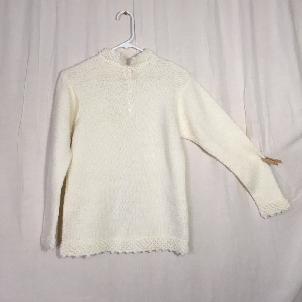 Handmade Knit Sweater Sz Medium Grandma Academia Cottage Twee‎ Preppy Modest
